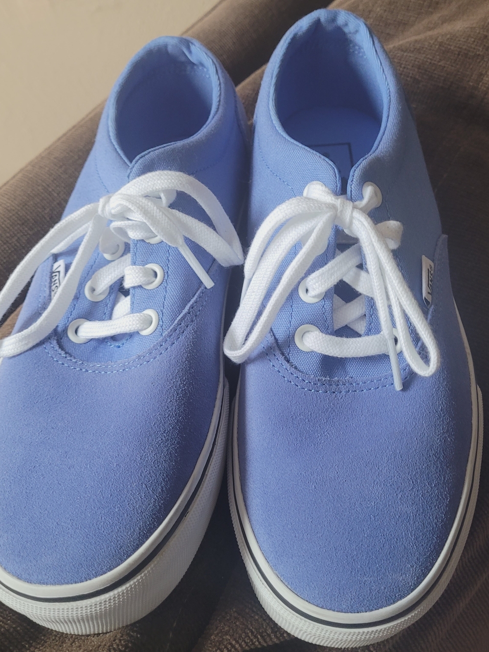 Excellent Condition - Custom Blue Suede Vans